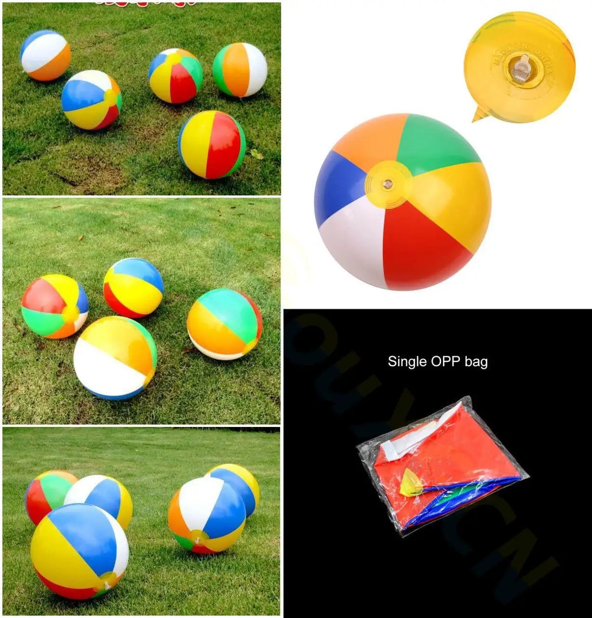 Inflatable Rainbow Color Beach Ball Kids outdoor Water Pool Toy Birthday New Year Christmas Halloween Gift Toy Education ball