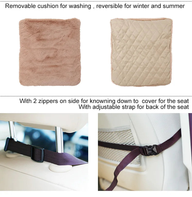 Dog Car Seat Booster Waterproof Durable Car Seat Bed for Small Medium Dogs Front/Back Seat Luxury Pet Travel Car Seat Protector