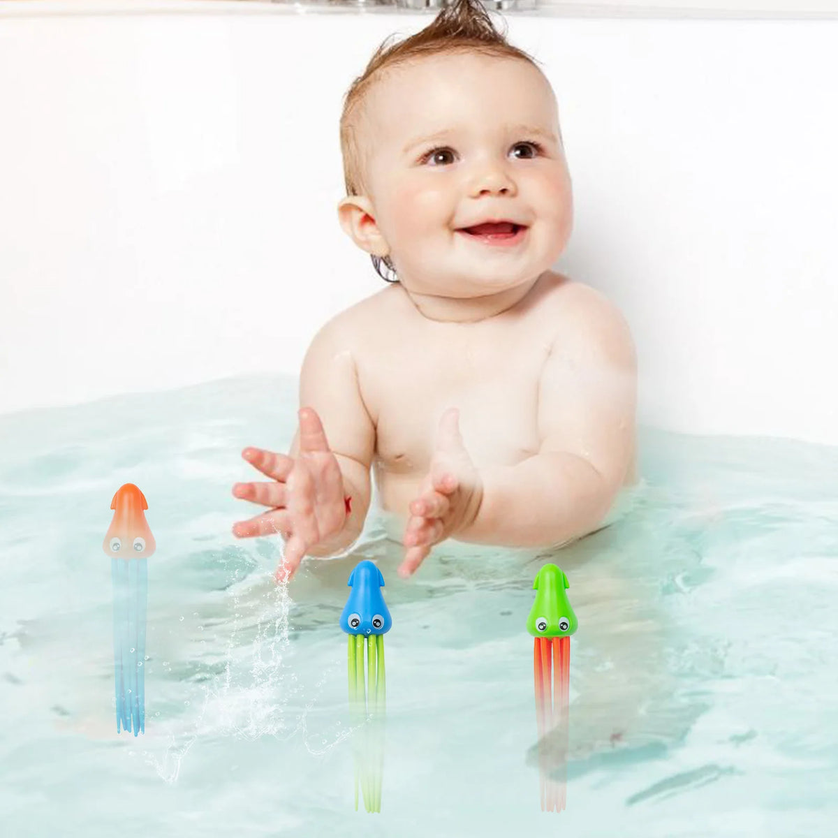 Children Swimming Octopus Pool Diving Toys Children Funny Octopus Play Water Toys Underwater Training Fun Bath Toys