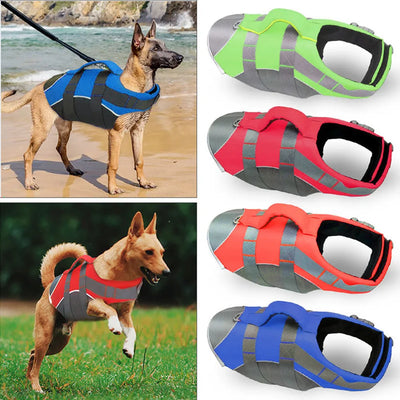 Dogs Life Vest Buoyancy Aid Pets Safety Swimming Coats Adjustable Vest Suit Water Activities Beach Vacations Boating Trips
