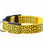 Leopard LED Dog Collar Luminous Adjustable Glowing Collar For Dogs Pet Night Safety Nylon Collar Luminous LED Bright Dog Collar