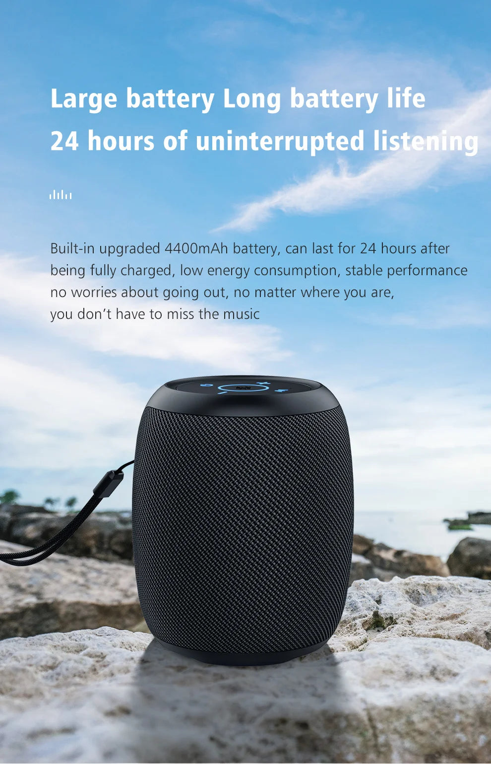 ZEALOT-S53 Portable Bluetooth Speaker 10 hours 10w super loud sound bluetooth speaker IPX6 waterproof for phone TF card USB