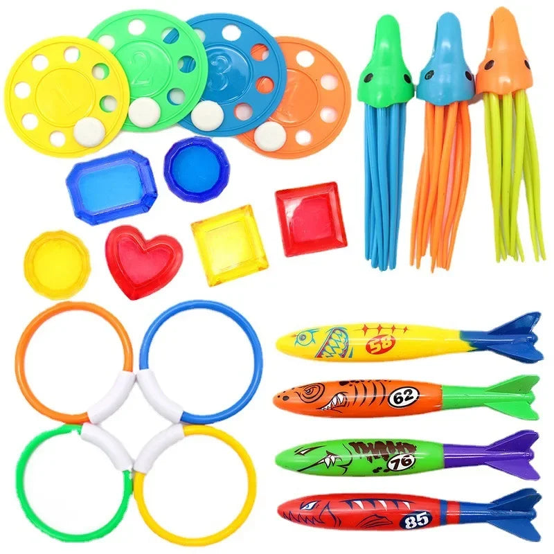 Diving Toys Children's Swimming Pool Treasure Hunt Water Diamond Breath Closure Training Water Suit Underwater Toys for Kid Gift
