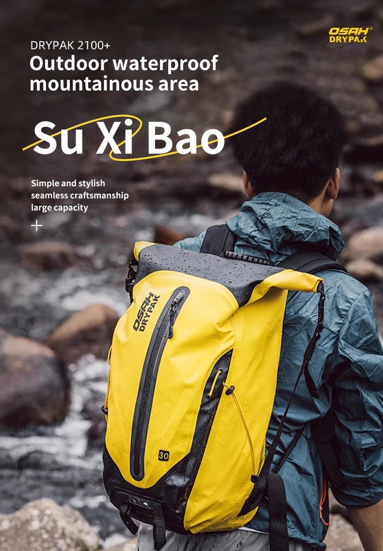 OSAH 30L Waterproof Pack Large Capacity Outdoor Travel Backpack Sports For Hiking Camping Cycling Motorcycle Riding Gears Bag