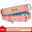 Customized PU Leather Nameplate Dog Collar Soft Padded Dogs Collars Free Engraving Name for Small Medium Large Dogs Adjustable