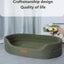 Polar Fleece Dog Bed Waterproof 600D Oxford Cloth and Winter Warm Polar Fleece Double Sided Available Suitable for All Seasons
