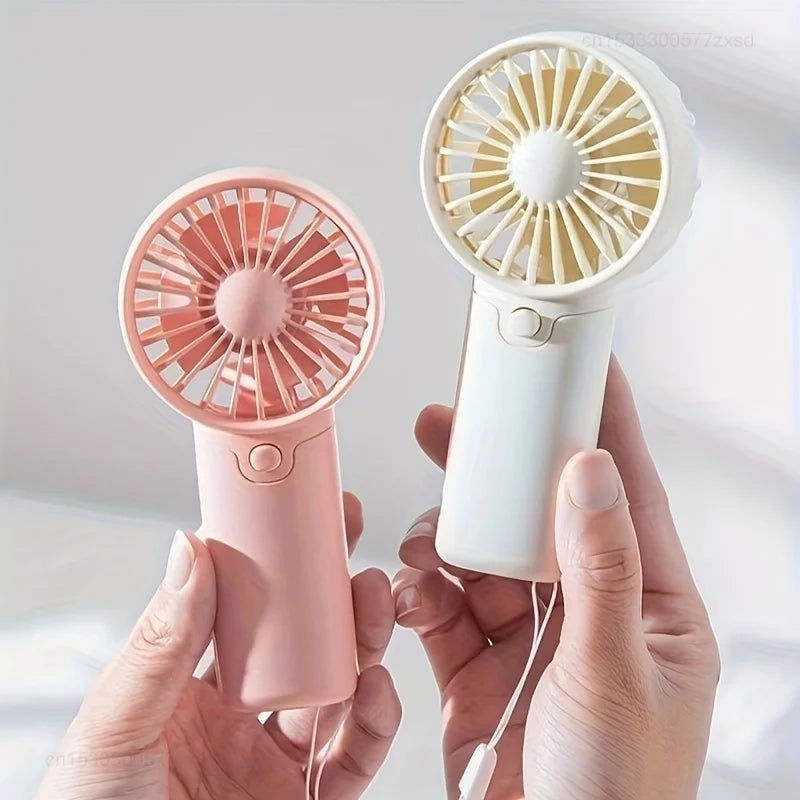 Cute Mini Fan Portable Handheld Fan Lightweight Handy Fan Pocket Low Noise Small Electric Fan for Student Gift Outdoor Fan 2025