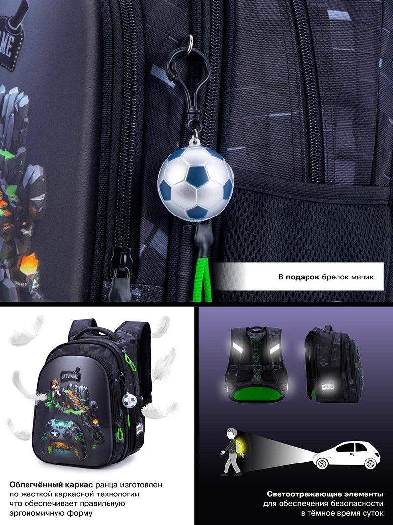 New Children School Backpack For Boys Cartoon Game Knapsack Boy Waterproof Backpacks Kids Satchels Space School Bags Primary