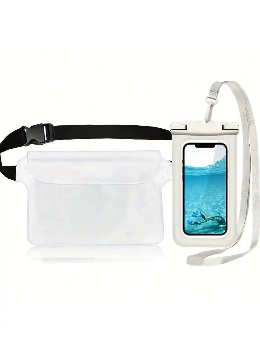 Waterproof Pouch Bag + Phone Case, Waterproof Case Dry Bag For Beach, Swim, Boating, Kayaking, Hiking, Protect Phone