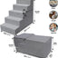 Nonslip High Density Foam Dog Ladders Indoor Home Couch Sofa High Bed Pet Stairs Folding 5-Grades Dog Steps with Removable Cover