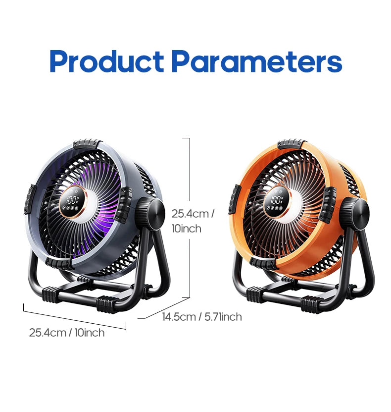 New Multifunctional 6 in 1 Desktop Fan 20000mAh Outdoor Camping Fan Air Circulator 4 Speed Adjustment Wireless Tent Ceiling Fan