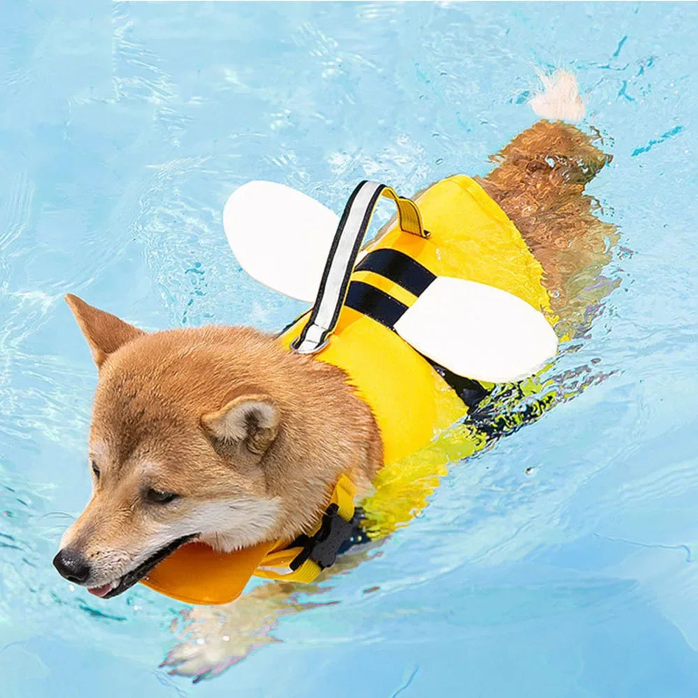 Cute Summer Dog Life Jacket for Swimming Boating Pet Safety Floating Vest Life Preserver with Rescue Handle For Cats Small Dogs