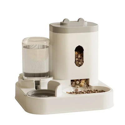 Automatic cat feeder with water dispenser, 5L large capacity pet food dispenser, intelligent timed dog bowl, BPA free
