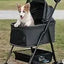 Folding 3-in-1 Dog Stroller with Removable Travel Carrier