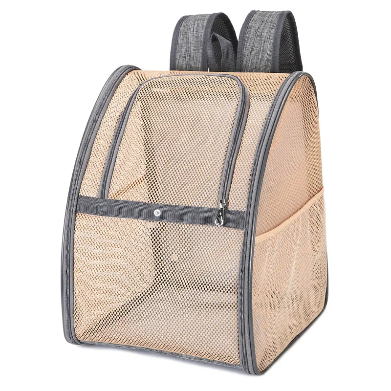 Mesh Breathable Double Shoulder Pet Backpack
