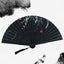 Portable Folding Fan Plain Plastic Cloth Hand Fan Chinese Elegant Fabric Hand Fan for Weddings Travel Party Dancing Cosplay