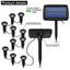 10-in-1 solar floor lamp outdoor waterproof solar garden lamp walkway, driveway decorative landscape lighting
