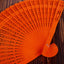 Fashion Wedding Hand Fragrant Party Carved Bamboo Folding Fan Chinese Wooden Fan Vintage Hollow Antiquity Folding Fan
