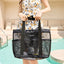 Quick Dry Beach Swimming Shoulder Bag Large Capacity Mesh Wash Bag Multiple Pockets Summer Drawstring Bathing Washing Handbag