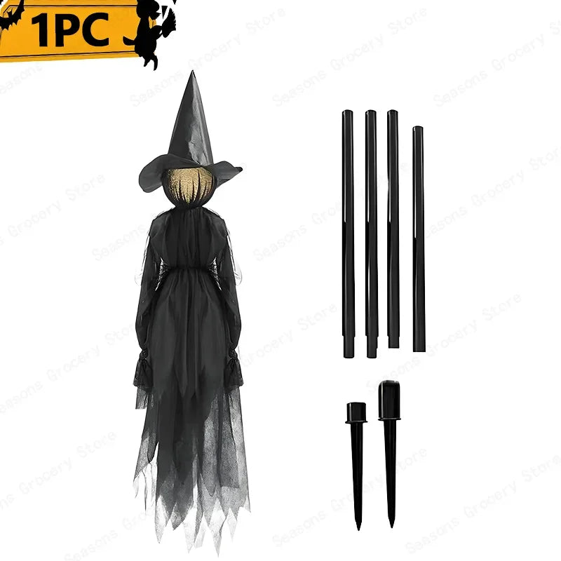 Halloween Colourful Glow Three Hand-Holding Witches Sound-activated hand-holding witch Halloween light up decoration props