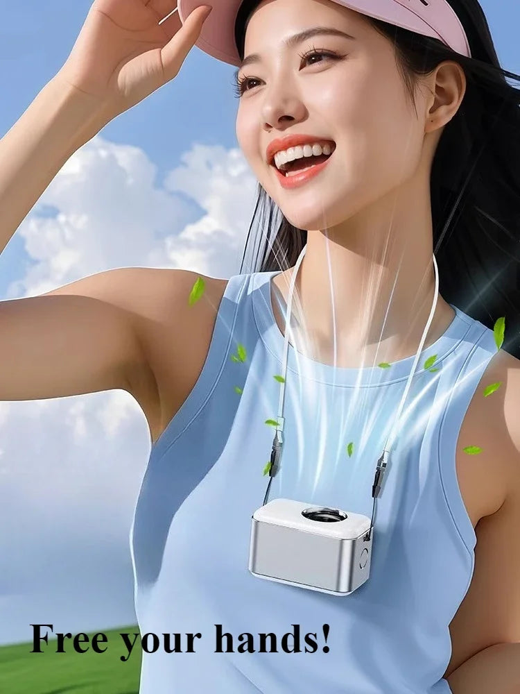 Eary Portable Clip On Fan Mini Handheld Fan with Lanyard 100 Speeds Wind 2000mAh Rechargeable 3-in-1 Hand/Desk/Neck Cooling Fans