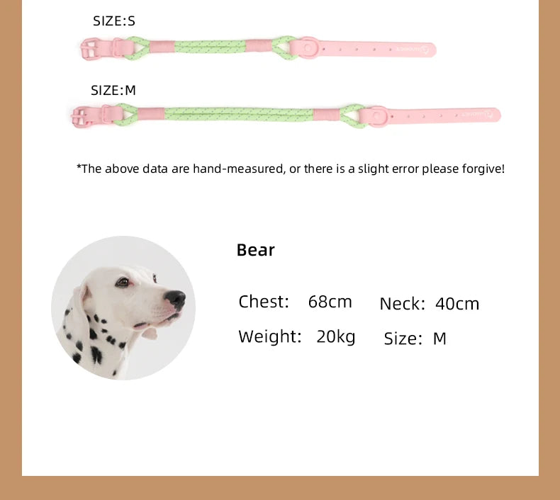 Pet Supplies Dog Collar For Small and Medium Dog Walking Sugar Color Series Cute style PVC Webbing Collar Leashes Set 2024 New