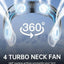 4000mAh Bladeless Portable Neck Fan 3 Gears Adjustable Super Multi-Function Digital Display Rechargable Neck Fan for Outdoor