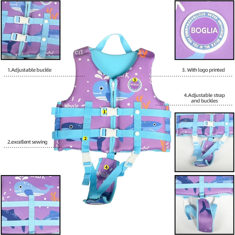 Kid's Life Jacket Vest, Child Float, Pool, Buoyancy Aid, Safe Buckle, Toddler, Quick Delivery, 30- 50 lbs