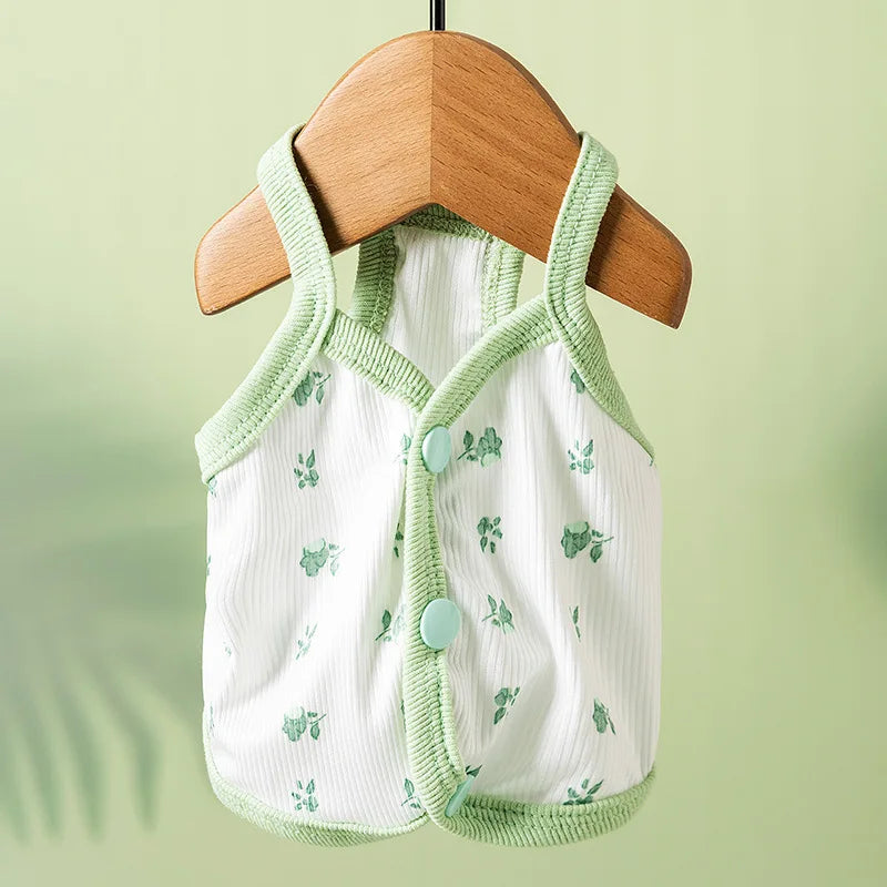 Summer Dog Clothes Breathable Floral Dog Vest Thin Puppy Summer Clothes For Small and Medium Dog Clothes Soft Dog Apparels