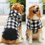 Reversible Plaid Dog Winter Coat - Cold Weather Vest for Small, Medium & Large Dogs