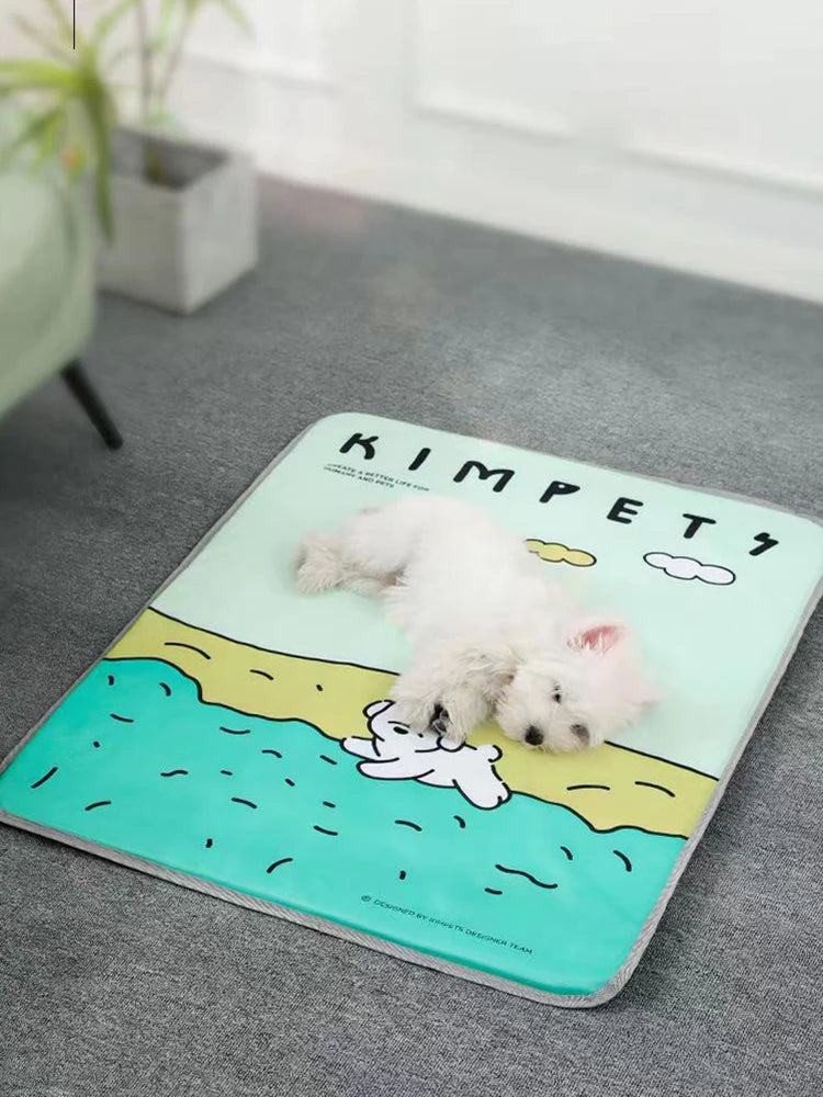 MADDEN Summer Cooling Pet Beds for Dogs Durable Scratch Resistant Waterproof Breathable Cat Mat Pad Sofa Pet Supplies
