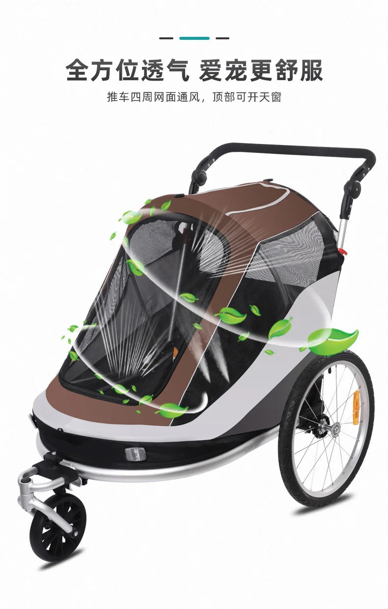 Spacious Pet Trailers - Connects to Bicycles