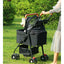Lightweight Pet Stroller - Detachable hand carry, Breathable, with shopping basket