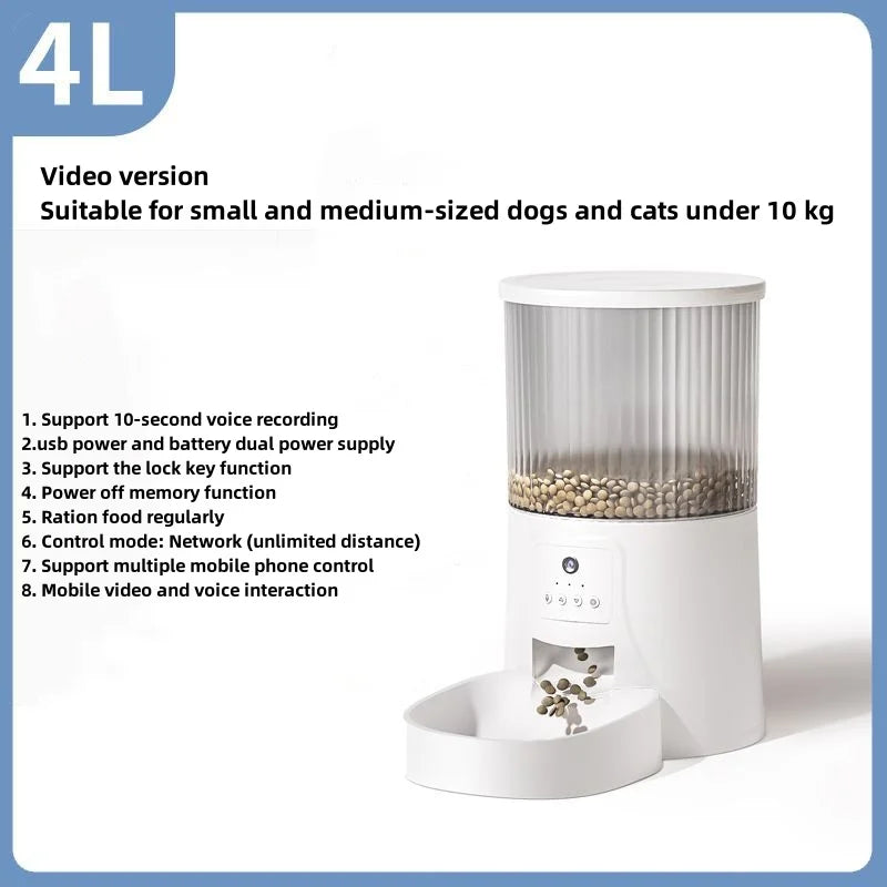 Smart Pet Feeder For Cats Dogs WiFi Video Automatic Food Dispenser Travel Supply Auto Feeding Machine Bowls And Drinkers
