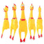 Novelty Yellow Screaming Chicken Dog Toy-Durable Rubber Squeaker for Boredom Relief Bite-Resistant Chew Toy for Small/Medium Dog