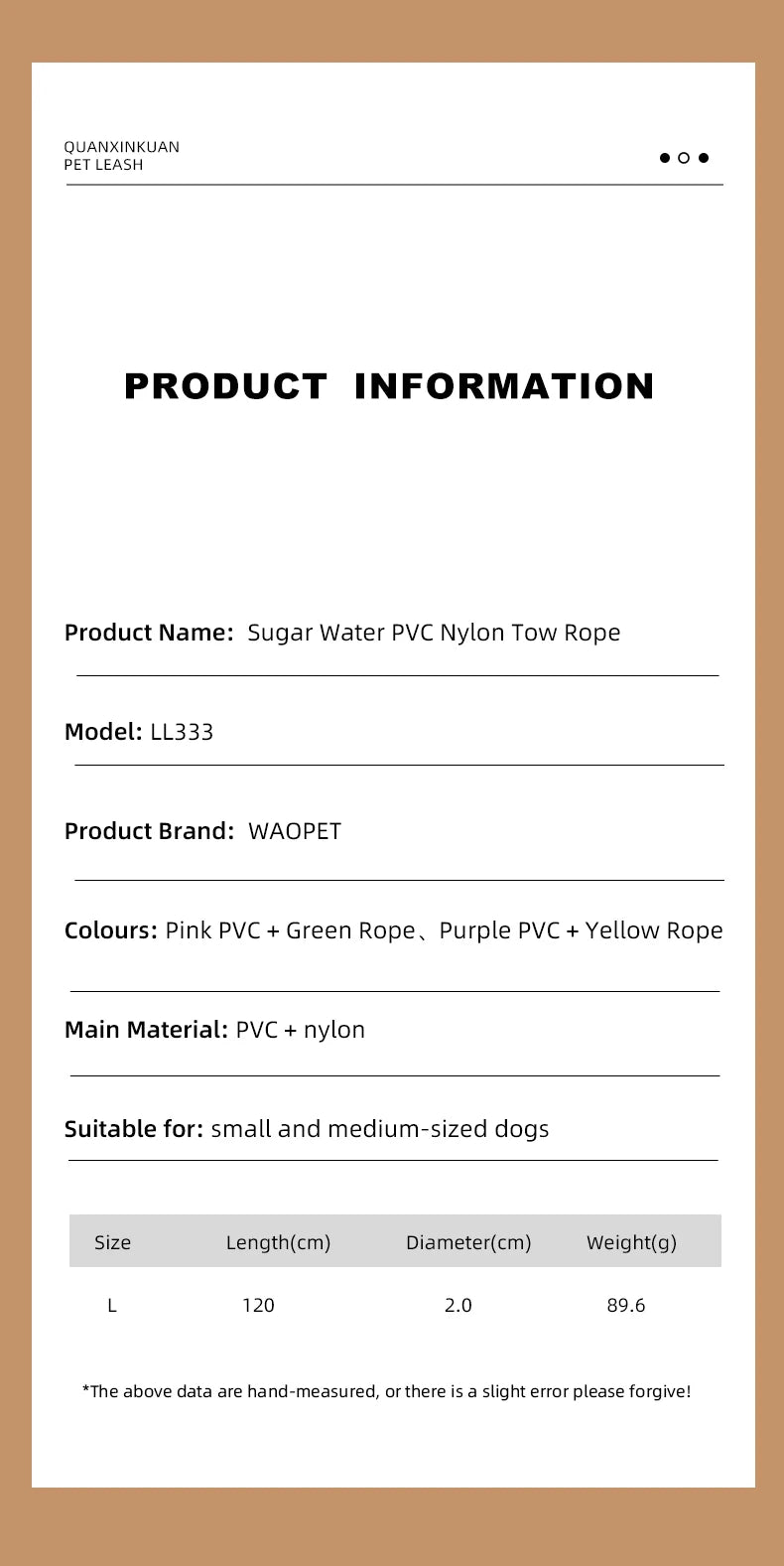 Pet Supplies Dog Collar For Small and Medium Dog Walking Sugar Color Series Cute style PVC Webbing Collar Leashes Set 2024 New