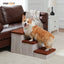 3-Tier Dog Stairs Foldable Pet Stair with Storage Box Adjustable Height Dog Steps for Small Old Dog Cat Non-Slip Pet Ramp Indoor