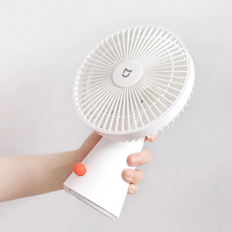 XIAOMI MIJIA Desktop Mobile Fan，Desktop Handheld Two In One，Universal Type-C Charging Port，18.5 - Hour Ultra - Long Battery Life