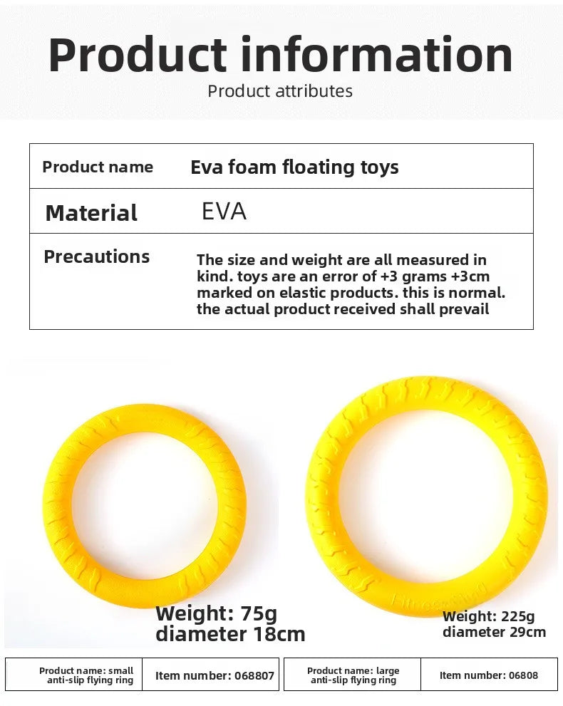 Hot-selling Dog Training Pet Ball Biting Pull Ring Pet Toy Frisbee EVA Foam Bite-resistant Dog Toy