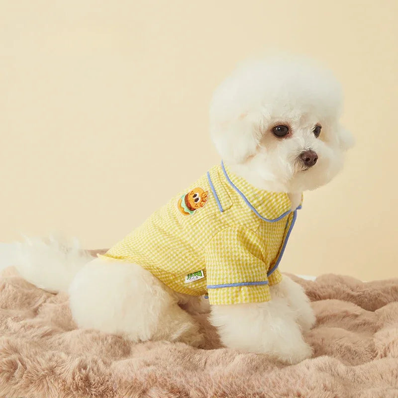 Dog Clothes Pet Plaid Loungewear Comfort Maltese Bigbear Schnauzer
