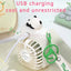Portable Keychain Fan for Travel Small Cooling Mini Fans Rechargeable Cute Panda Travel Fan Handheld Fan Gift