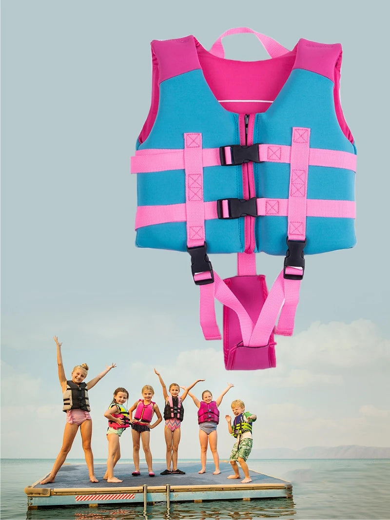 Kids Swimming Life Jacket Vest 30- 50 lbs Approved Aids Paddling Surfing Safe Buckle Straps Saved Life Jackets Toddler Lifeguard