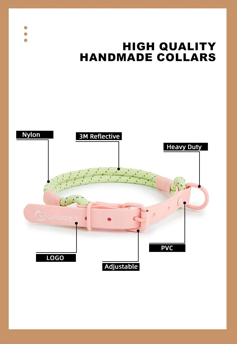 Pet Supplies Dog Collar For Small and Medium Dog Walking Sugar Color Series Cute style PVC Webbing Collar Leashes Set 2024 New