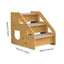 3-Tier Wooden Pet Steps with Non-Slip Surface, Perfect for Small Dogs & Cats to Access Couches and Beds Safely