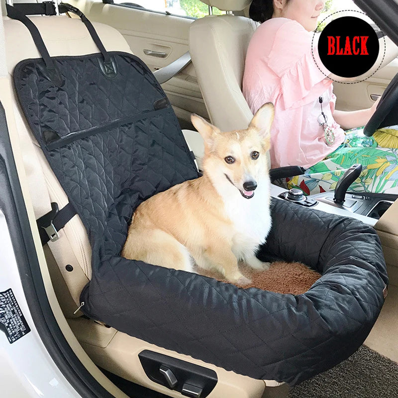 Dog Car Seat Booster Waterproof Durable Car Seat Bed for Small Medium Dogs Front/Back Seat Luxury Pet Travel Car Seat Protector