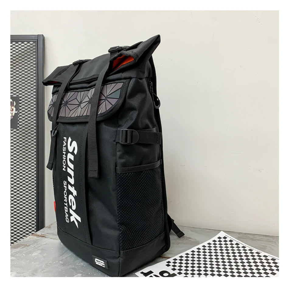 Youth Holographic Reflection Backpacks Fashion Urban Man Backpack Trend Brand Men's Travel Backpack Large Capacity School Bags