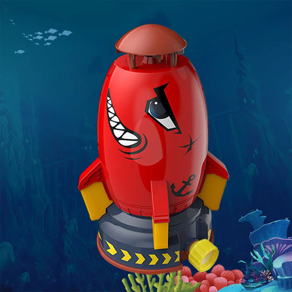 Rocket Sprinkler Toy – Rotating Flying Water Spray Launcher Outdoor Sprinkler Rocket Children's Water Play Tools