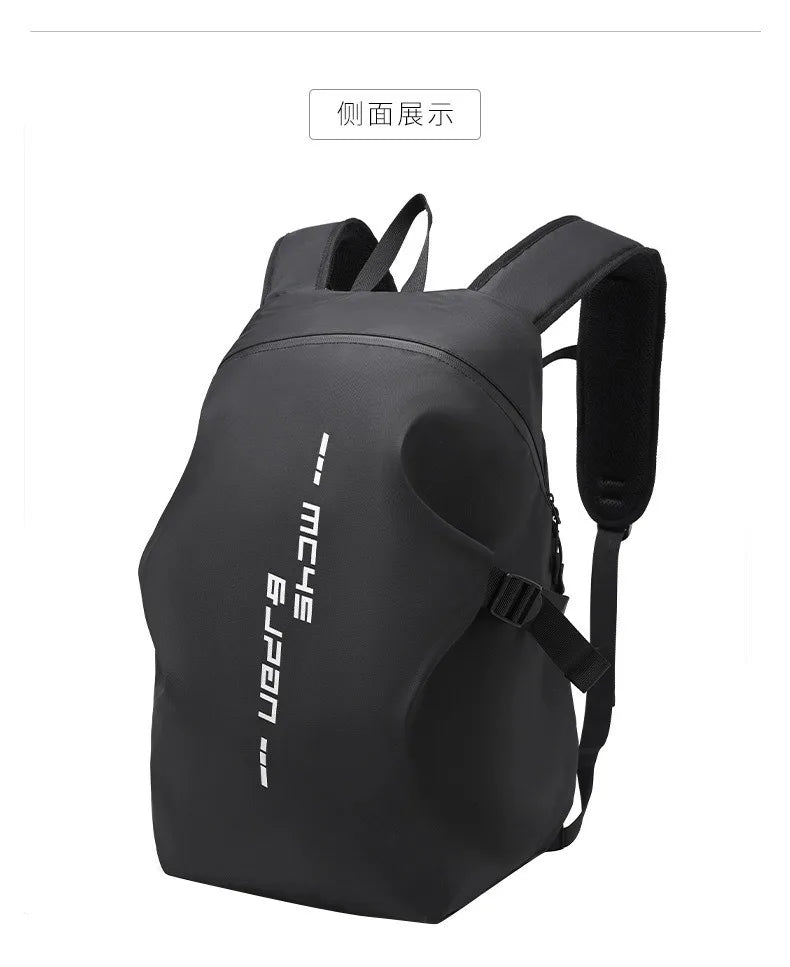 Helmet Backpack for Motorcycle Cycling Large Capacity Waterproof Helmet Storage Bag with Reflective Stripe Hiking Backpack