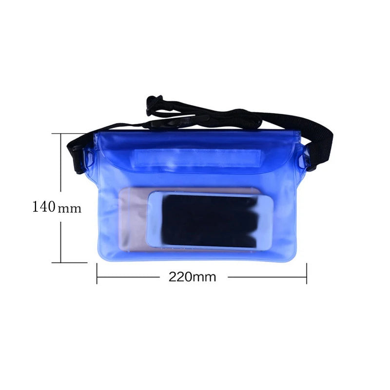 Waterproof Swimming Diving Bag PVC Beach Drifting Diving Waist Pack Shoulder Bag Underwater Mobile Phone Case Outdoor Dry Bag