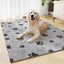 All-Weather Chew-Proof Dog Mat-Waterproof & Thermal Fleece Pad with Custom Print, Heavy Duty for Large Dogs (SGS Certified）